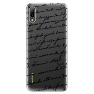 Odolné silikonové pouzdro iSaprio - Handwriting 01 - black - Huawei Y6 2019