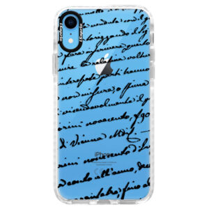 Silikónové púzdro Bumper iSaprio - Handwriting 01 - black - iPhone XR