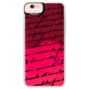 Neónové púzdro Pink iSaprio - Handwriting 01 - black - iPhone 6 Plus/6S Plus