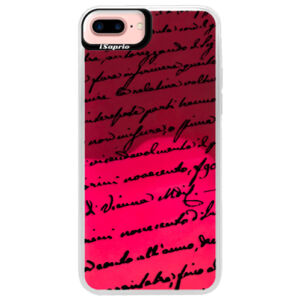 Neónové púzdro Pink iSaprio - Handwriting 01 - black - iPhone 7 Plus