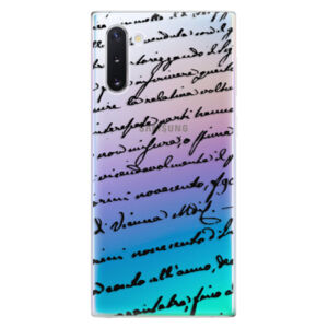 Odolné silikónové puzdro iSaprio - Handwriting 01 - black - Samsung Galaxy Note 10