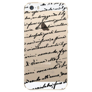Odolné silikónové puzdro iSaprio - Handwriting 01 - black - iPhone 5/5S/SE