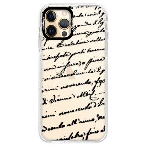Silikónové puzdro Bumper iSaprio - Handwriting 01 - black - iPhone 12 Pro Max