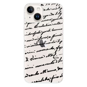 Odolné silikónové puzdro iSaprio - Handwriting 01 - black - iPhone 15