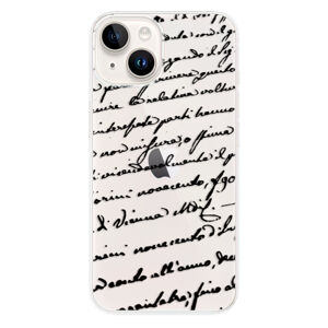 Odolné silikónové puzdro iSaprio - Handwriting 01 - black - iPhone 15 Plus
