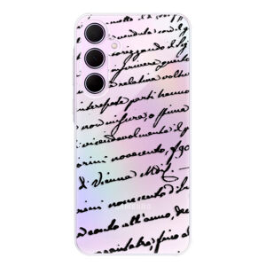 Odolné silikónové puzdro iSaprio - Handwriting 01 - black - Samsung Galaxy A55 5G