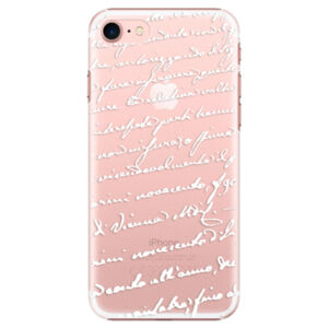 Plastové puzdro iSaprio - Handwriting 01 - white - iPhone 7