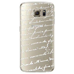 Plastové puzdro iSaprio - Handwriting 01 - white - Samsung Galaxy S6 Edge