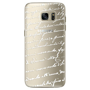 Plastové puzdro iSaprio - Handwriting 01 - white - Samsung Galaxy S7 Edge