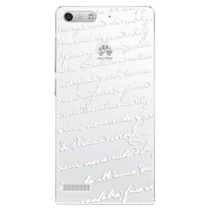 Plastové puzdro iSaprio - Handwriting 01 - white - Huawei Ascend G6