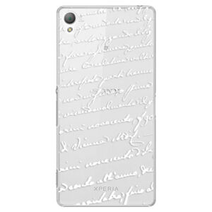 Plastové puzdro iSaprio - Handwriting 01 - white - Sony Xperia Z3