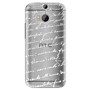 Plastové puzdro iSaprio - Handwriting 01 - white - HTC One M8
