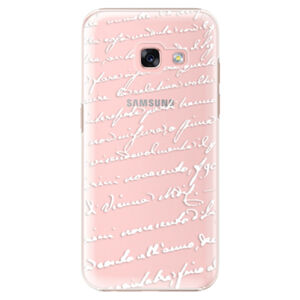 Plastové puzdro iSaprio - Handwriting 01 - white - Samsung Galaxy A3 2017