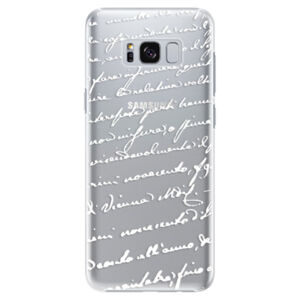 Plastové puzdro iSaprio - Handwriting 01 - white - Samsung Galaxy S8 Plus