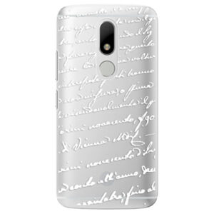 Plastové puzdro iSaprio - Handwriting 01 - white - Lenovo Moto M