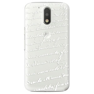 Plastové puzdro iSaprio - Handwriting 01 - white - Lenovo Moto G4 / G4 Plus