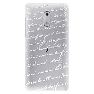 Plastové puzdro iSaprio - Handwriting 01 - white - Nokia 6