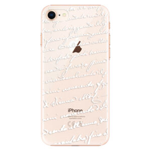 Plastové puzdro iSaprio - Handwriting 01 - white - iPhone 8