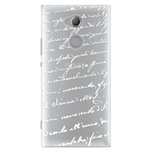 Plastové puzdro iSaprio - Handwriting 01 - white - Sony Xperia XA2 Ultra