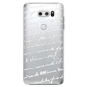Plastové puzdro iSaprio - Handwriting 01 - white - LG V30