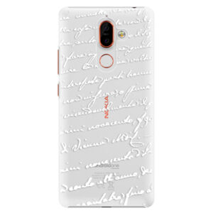 Plastové puzdro iSaprio - Handwriting 01 - white - Nokia 7 Plus