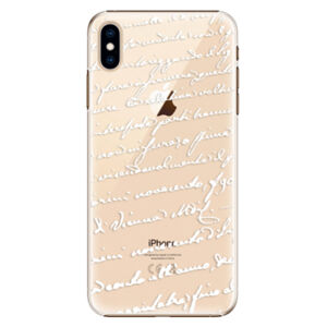Plastové puzdro iSaprio - Handwriting 01 - white - iPhone XS Max
