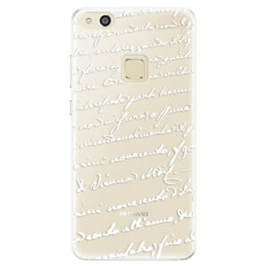 Silikónové puzdro iSaprio - Handwriting 01 - white - Huawei P10 Lite