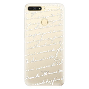 Silikónové puzdro iSaprio - Handwriting 01 - white - Huawei Honor 7A