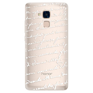 Silikónové puzdro iSaprio - Handwriting 01 - white - Huawei Honor 7 Lite