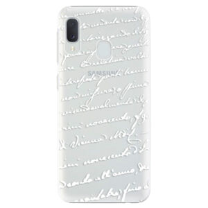 Plastové puzdro iSaprio - Handwriting 01 - white - Samsung Galaxy A20e