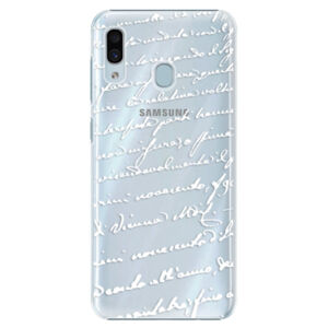 Plastové puzdro iSaprio - Handwriting 01 - white - Samsung Galaxy A30