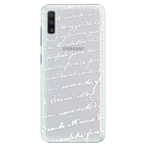 Plastové puzdro iSaprio - Handwriting 01 - white - Samsung Galaxy A70