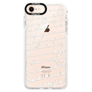 Silikónové púzdro Bumper iSaprio - Handwriting 01 - white - iPhone 8