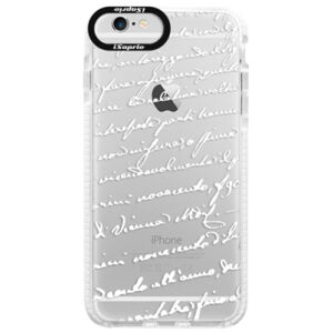Silikónové púzdro Bumper iSaprio - Handwriting 01 - white - iPhone 6 Plus/6S Plus