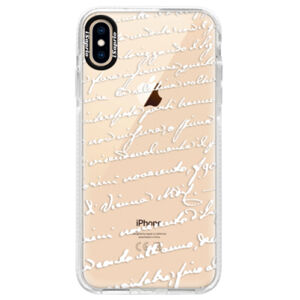Silikónové púzdro Bumper iSaprio - Handwriting 01 - white - iPhone XS Max