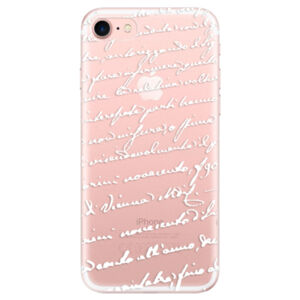 Odolné silikónové puzdro iSaprio - Handwriting 01 - white - iPhone 7