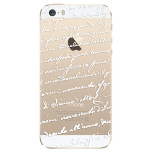 Odolné silikónové puzdro iSaprio - Handwriting 01 - white - iPhone 5/5S/SE
