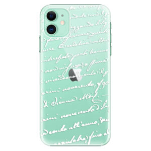Plastové puzdro iSaprio - Handwriting 01 - white - iPhone 11