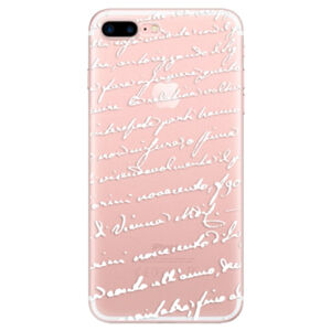 Odolné silikónové puzdro iSaprio - Handwriting 01 - white - iPhone 7 Plus