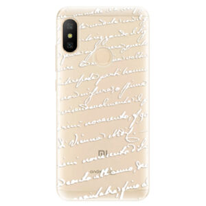 Odolné silikónové puzdro iSaprio - Handwriting 01 - white - Xiaomi Mi A2 Lite