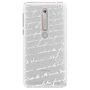 Plastové puzdro iSaprio - Handwriting 01 - white - Nokia 6.1