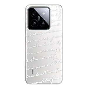 Odolné silikónové puzdro iSaprio - Handwriting 01 - white - Xiaomi 14