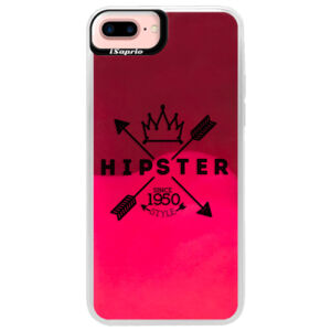 Neónové púzdro Pink iSaprio - Hipster Style 02 - iPhone 7 Plus