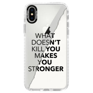 Silikónové púzdro Bumper iSaprio - Makes You Stronger - iPhone X
