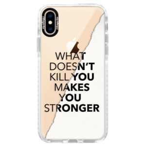 Silikónové púzdro Bumper iSaprio - Makes You Stronger - iPhone XS