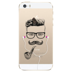 Odolné silikónové puzdro iSaprio - Man With Headphones 01 - iPhone 5/5S/SE