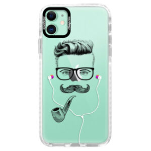Silikónové puzdro Bumper iSaprio - Man With Headphones 01 - iPhone 11