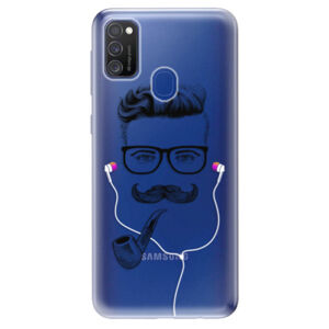 Odolné silikónové puzdro iSaprio - Man With Headphones 01 - Samsung Galaxy M21