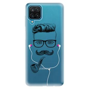 Odolné silikónové puzdro iSaprio - Man With Headphones 01 - Samsung Galaxy A12