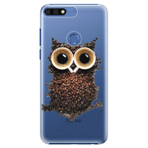 Plastové puzdro iSaprio - Owl And Coffee - Huawei Honor 7C